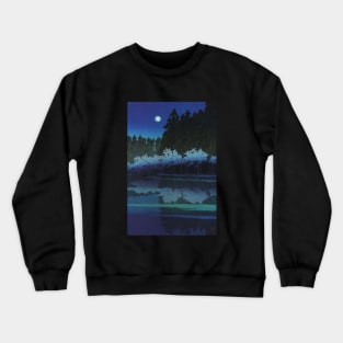 Spring Night at Inokashira Park by Kawase Hasui Crewneck Sweatshirt